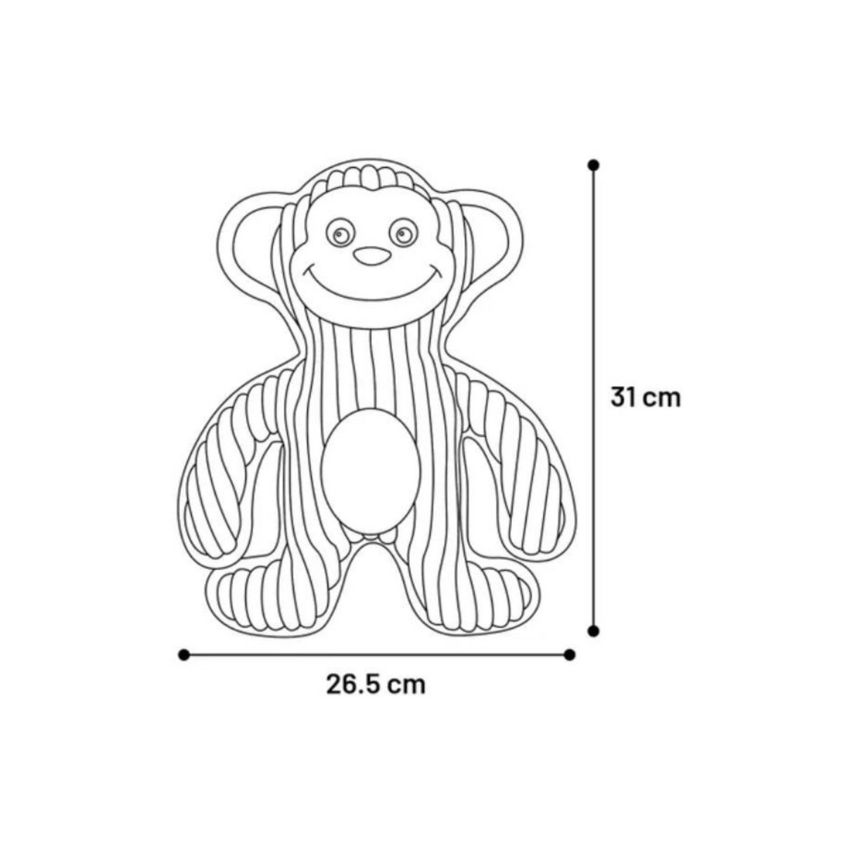 DT STRONG STUFF abe – Slidstærkt pivedyr i plys til hunde (30 cm)