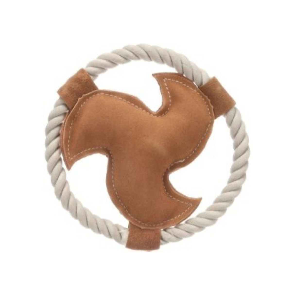 DT Læder med Reb – Vælg mellem frisbee eller klassisk tyggelegetøj i læder og bomuldsreb