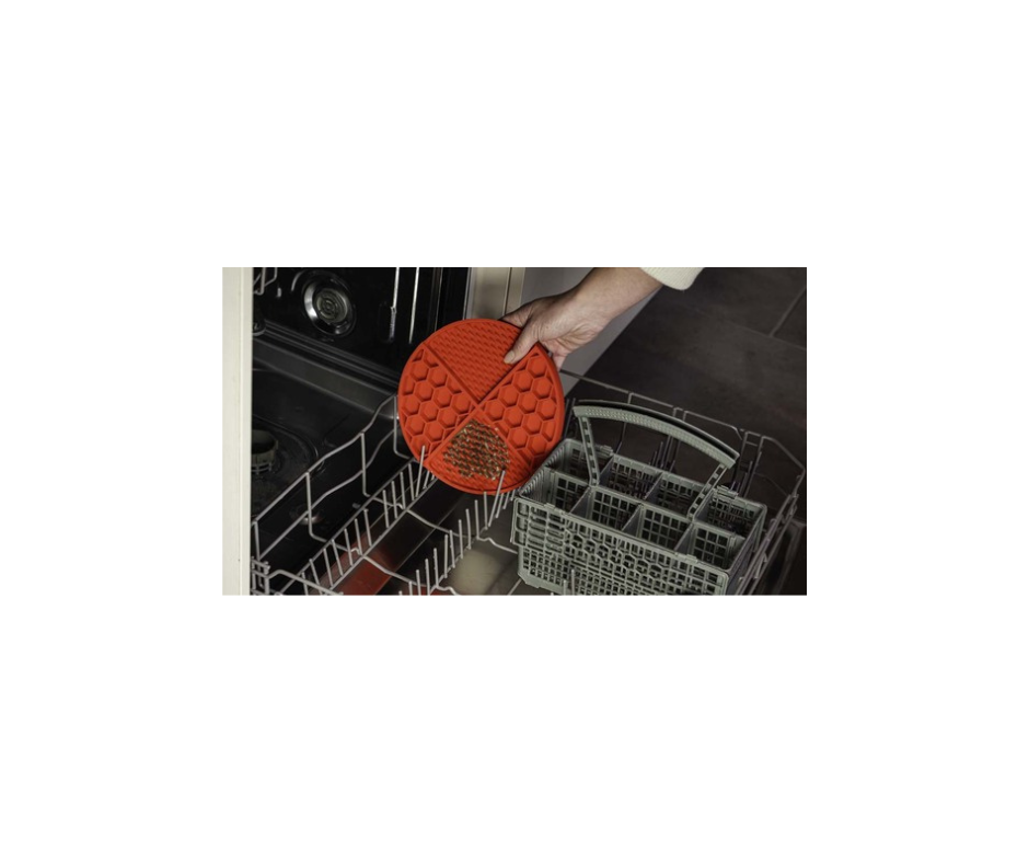 Eat Slow Live Longer Lick Mat Dimensions Circle – stimulerende slikkemåtte i blå