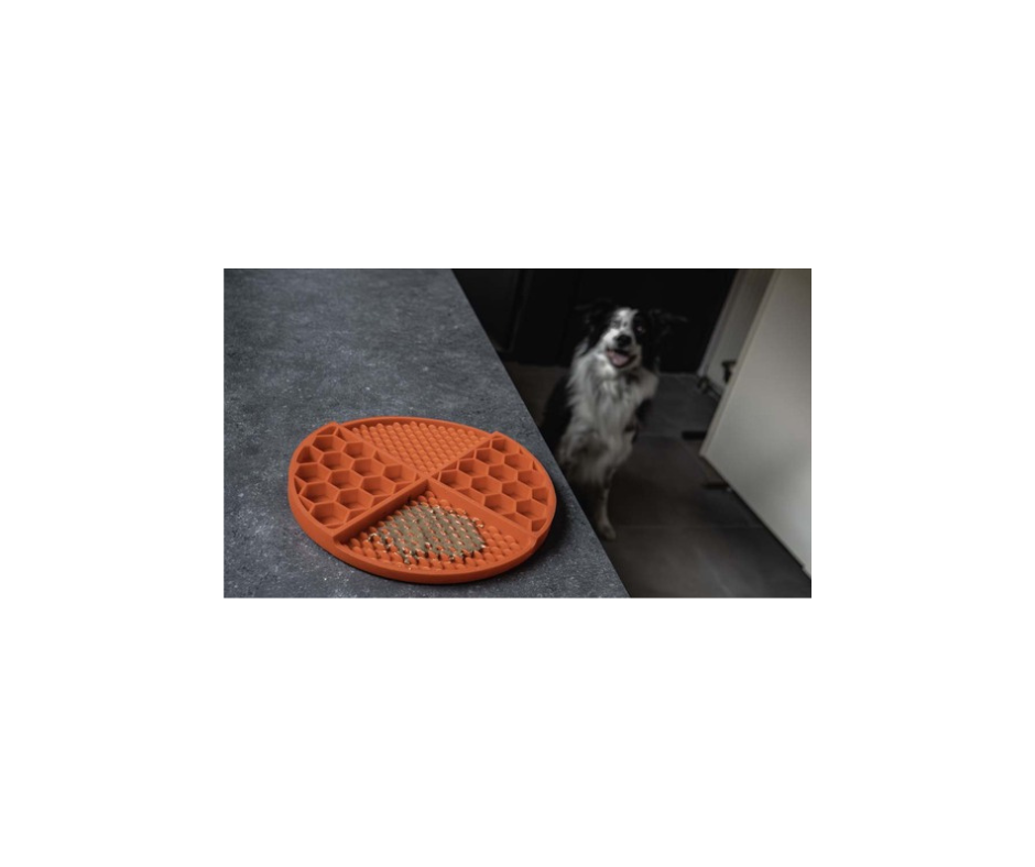 Eat Slow Live Longer Lick Mat Dimensions Circle – stimulerende slikkemåtte i blå