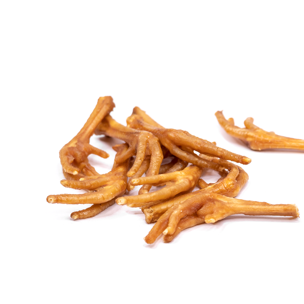 Hønsefødder 200g – Naturlig og sprød tyggegodbid til hunde