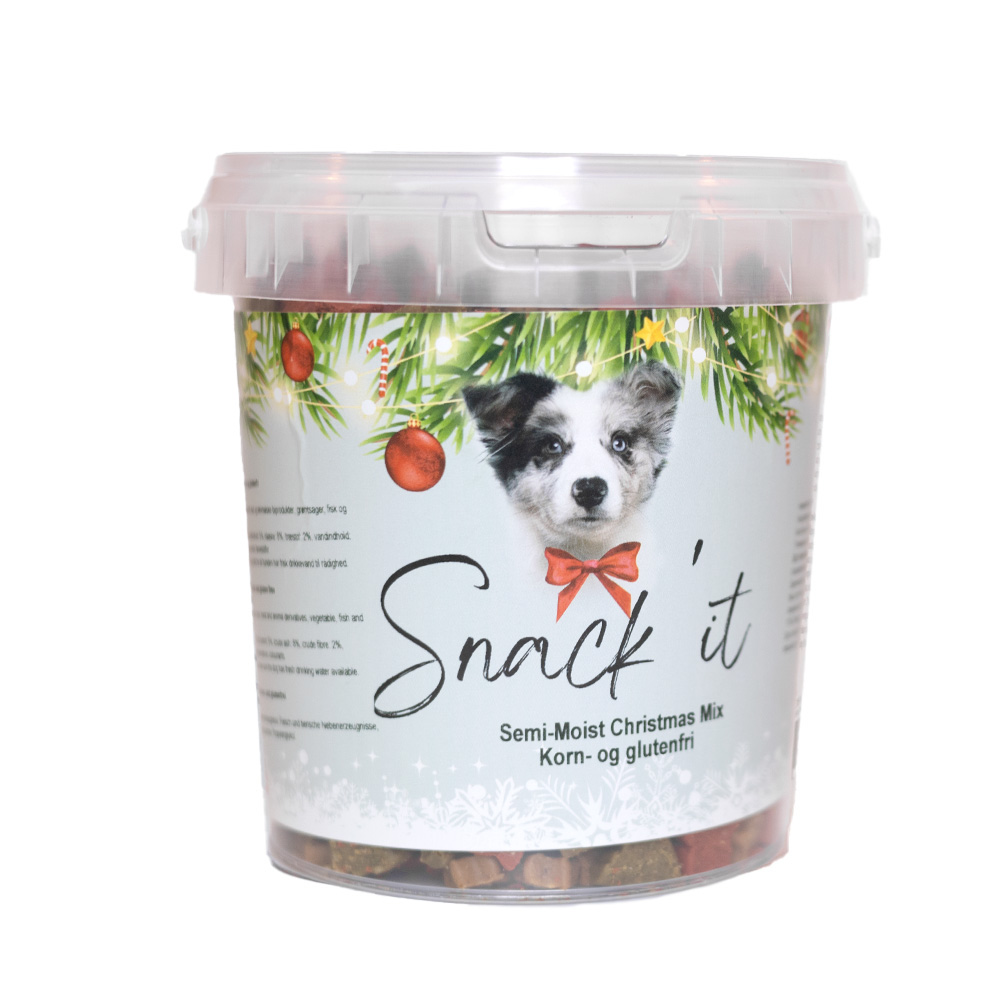 Snack'it Semi-Moist Christmas Mix 500 g – bløde julegodbidder til hunde