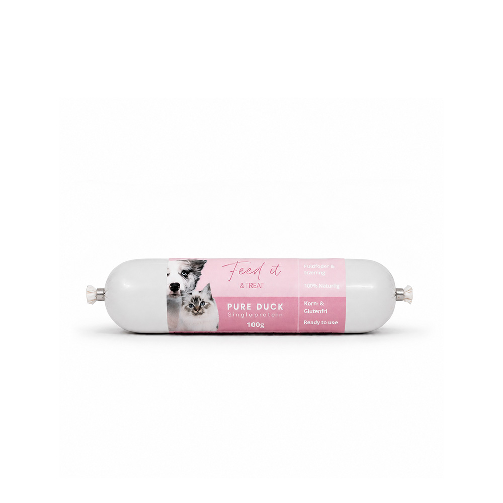 Feed'it & Treat Pure 100 g – 92 % kød | Vælg mellem 12 proteinkilder