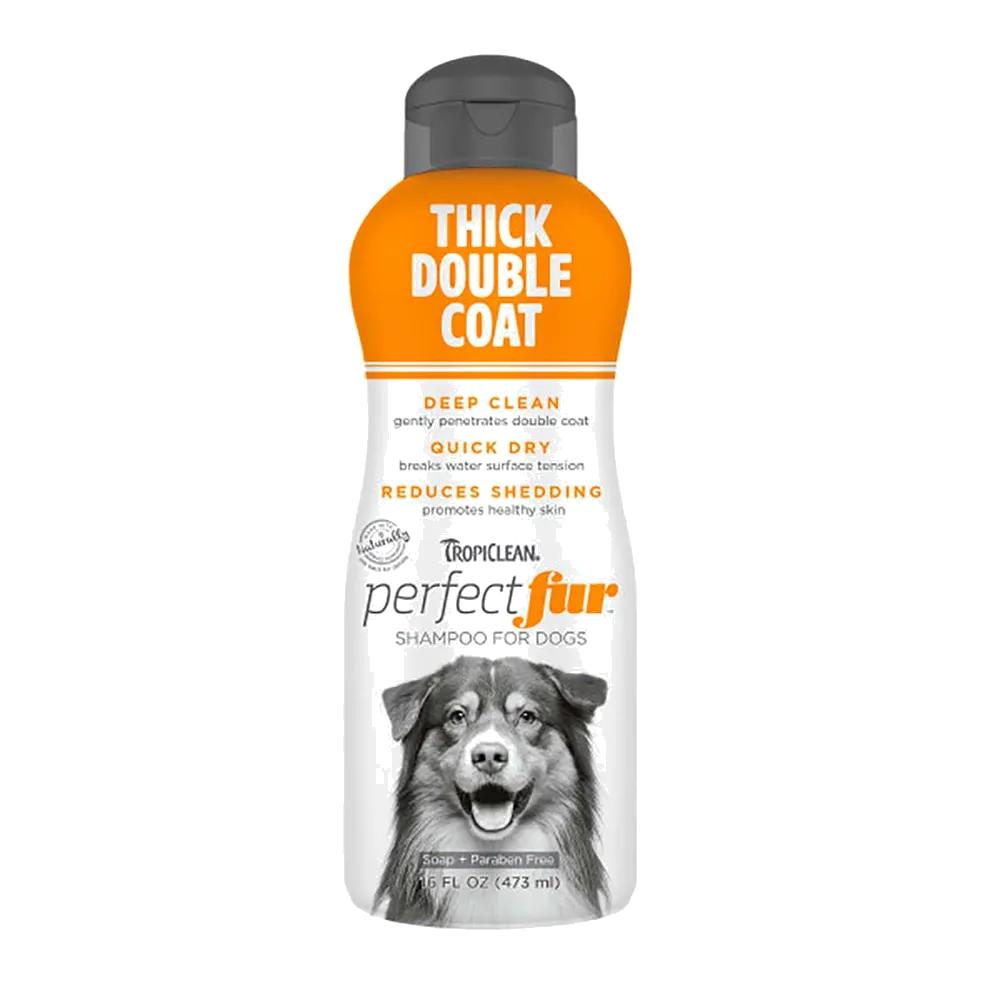 TropiClean Perfect Fur Thick Double Coat Shampoo – Mindre fældning og en ren, let pels?