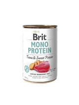 Brit Mono Protein Tuna &amp; Sweet Potato 400 g – vådfoder med tun og sød kartoffel