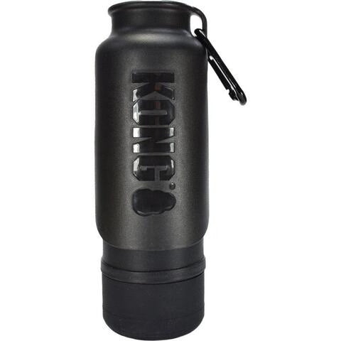 KONG Isoleret Drikkeflaske med Vandskål 740 ml – Sort