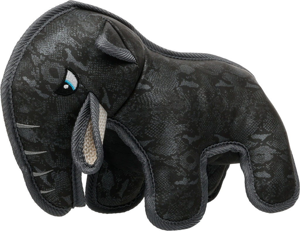 Pudo Elefant Grå – hundelegetøj med piv og ekstra holdbart stof