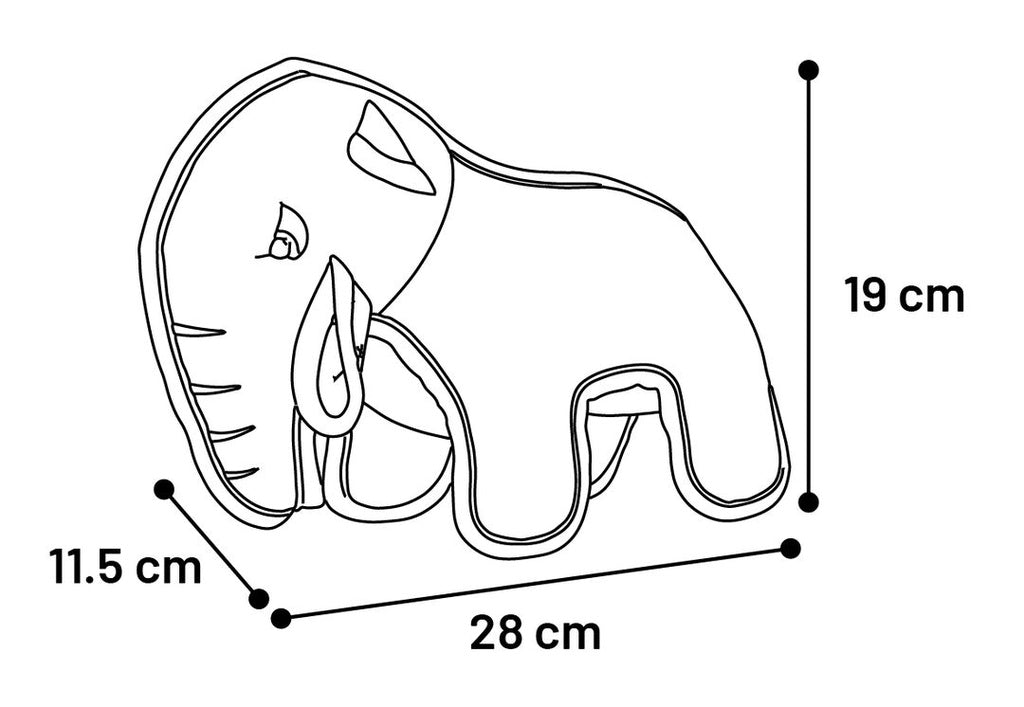 Pudo Elefant Grå – hundelegetøj med piv og ekstra holdbart stof