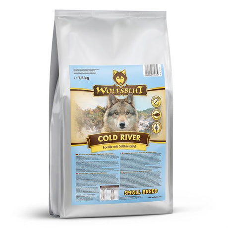 Wolfsblut Cold River Trout Small – kornfrit luksusfoder med frisk ørred og laks til små hunde