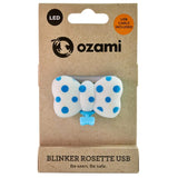 Ozami Blinker Rosette – genopladelig LED-lygte til hund | Blå og lilla