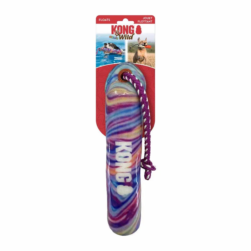 KONG Wild Shieldz Training Dummy Swirl S/M – flydende apporteringslegetøj til hunde