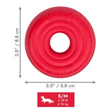 KONG Donut – naturgummi til tygning, apport og leg | S/M & M/L