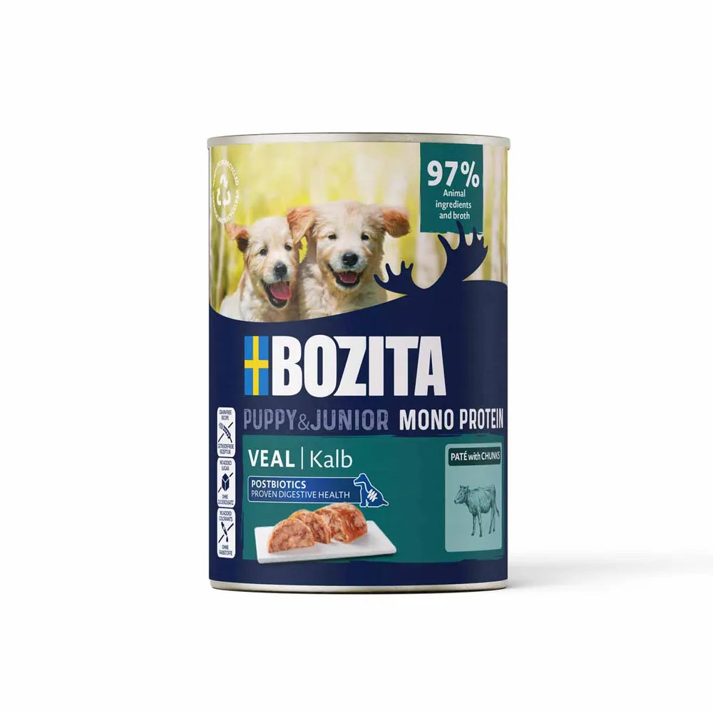 Bozita Dog Paté Puppy Veal 400 g – kornfrit vådfoder med kalv til hvalpe