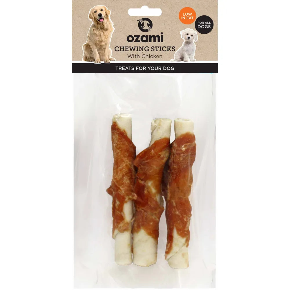 Ozami Chewing Stick with Chicken 15 cm 120 g – tyggepinde med kylling
