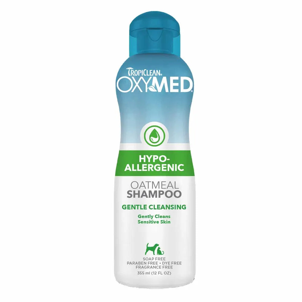 TropiClean OxyMed Hypoallergenic Oatmeal Shampoo 355 ml – til sensitiv hud