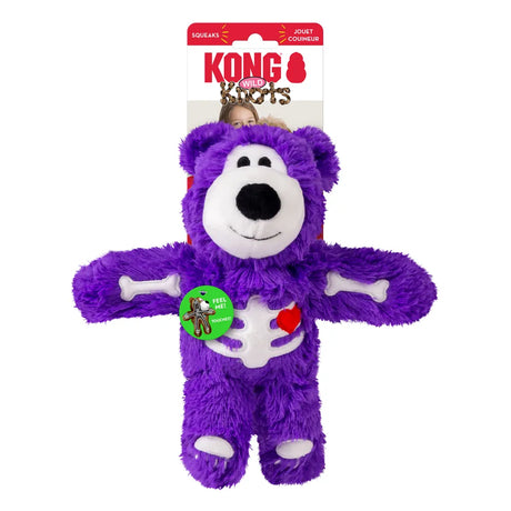 KONG Halloween Wild Knots Skeleton Bear M/L – bamse med reb og piv