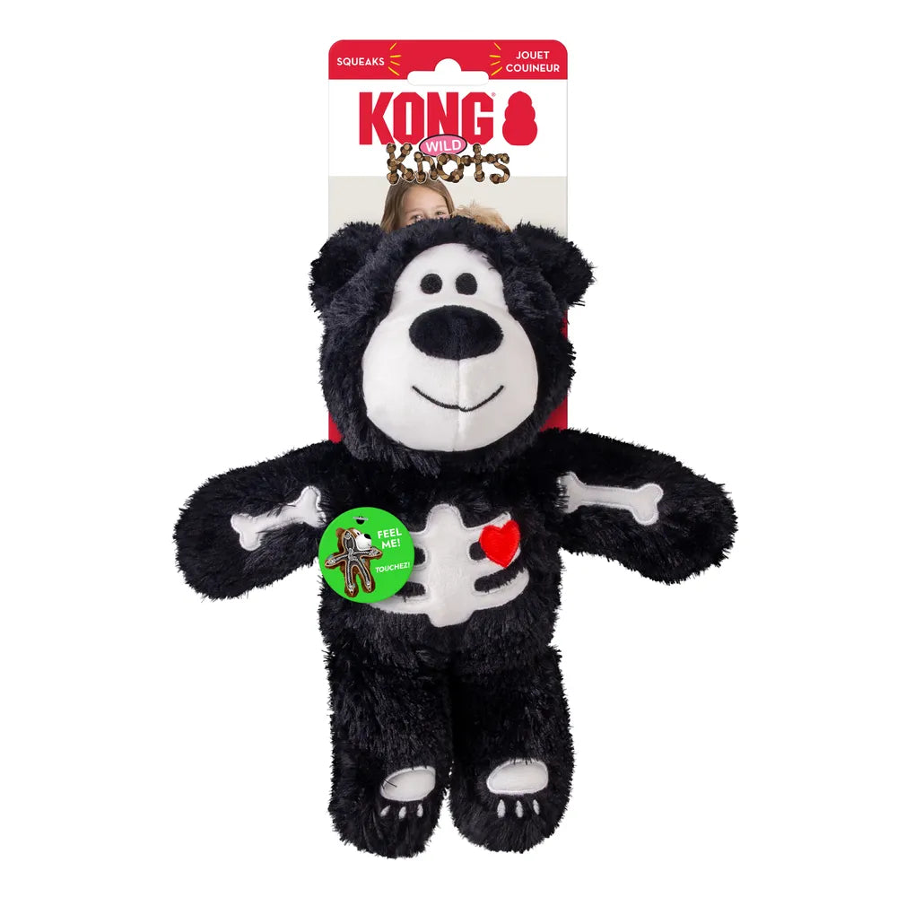 KONG Halloween Wild Knots Skeleton Bear M/L – bamse med reb og piv