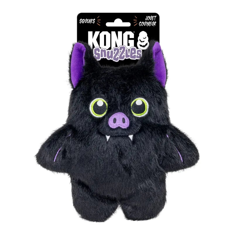 KONG Halloween Snuzzles Bat & Bear M – blødt hundelegetøj med piv