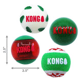 KONG Holiday Occasions Balls 4-pack M – julebolde til hunde