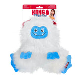 KONG Holiday Frizzles Yeti M/L – blød julebamse til hunde med piv og knitrelyd