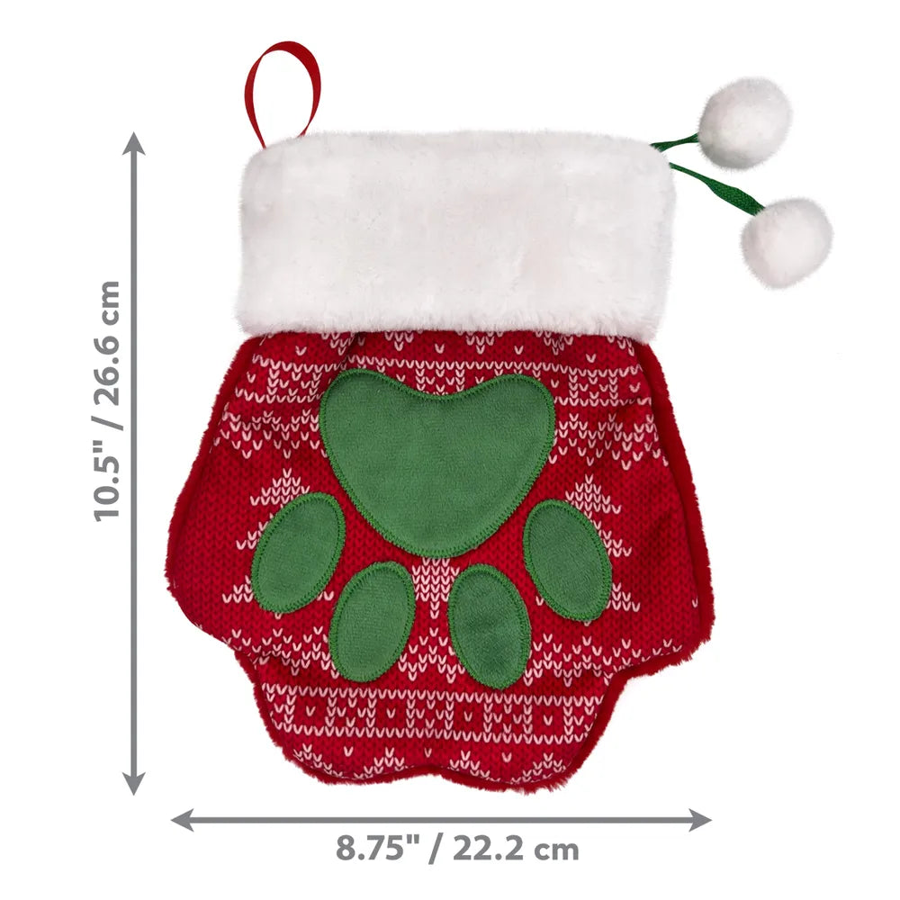KONG Holiday Stockings Paw L – julesok til hunde og katte