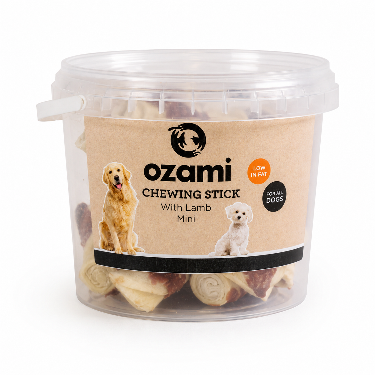 Ozami tyggepinde 6 cm – vælg mellem kylling, and eller lam (300 g)