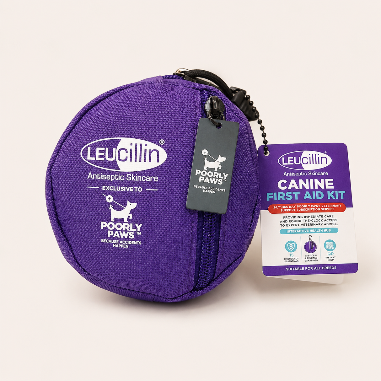Leucillin førstehjælpskit – komplet førstehjælpssæt til hund med Leucillin 30 ml