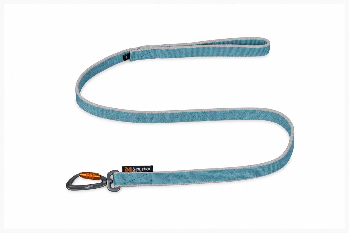 Non-stop dogwear Bungee Leash isblå – elastisk line til aktivt hundeliv