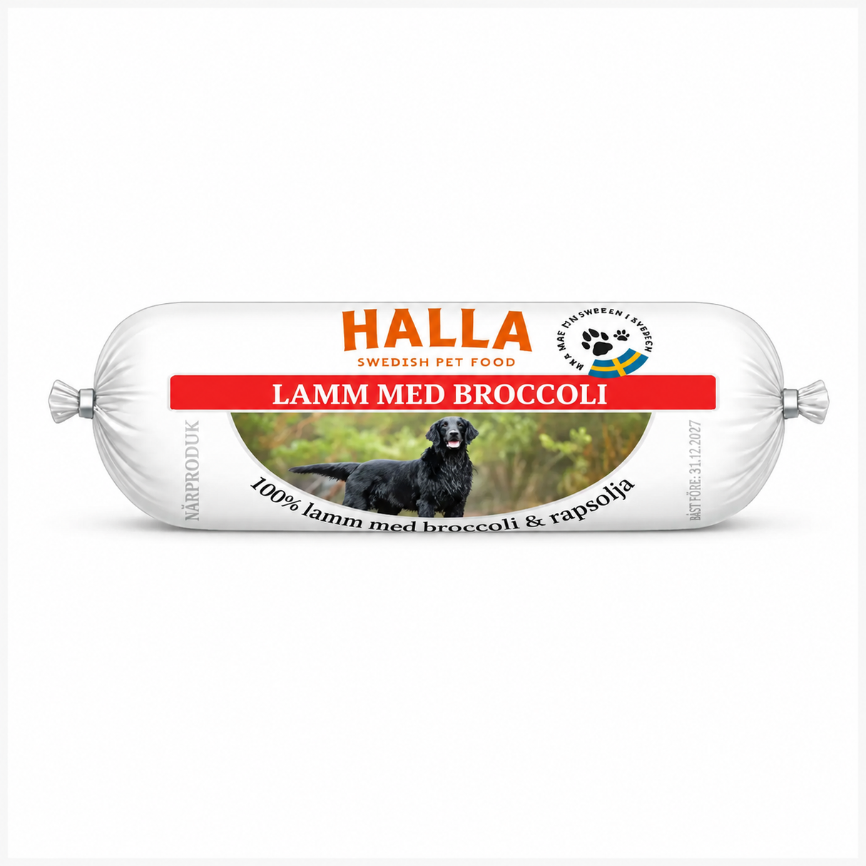 Halla Svensk Lam & Broccoli – monoprotein vådfoder med svensk lam