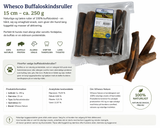 Whesco Buffaloskindsruller – 15 cm ca. 250 gr naturlig tyggetid med masser af smag