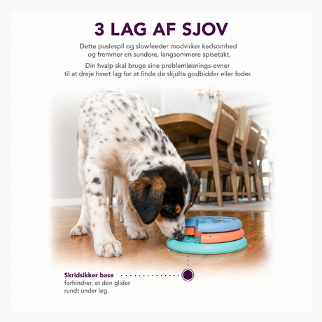 Nina Ottosson Puppy Lickin’ Layers – 3-i-1 aktiveringsspil, slowfeeder og slikkemåtte