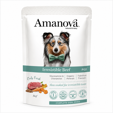 Amanova Kornfrit Vådfoder – vælg din hunds favorit og spar 15 % ved køb af 4