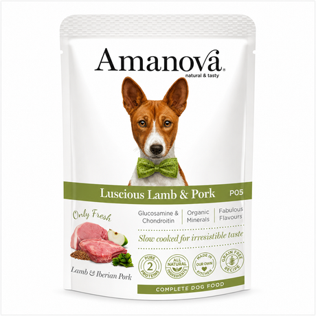 Amanova Kornfrit Vådfoder – vælg din hunds favorit og spar 15 % ved køb af 4