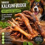 Emmzo tørrede Kalkunfødder 1 kg – Naturligt tyggeben til hunde. Fra Sverige