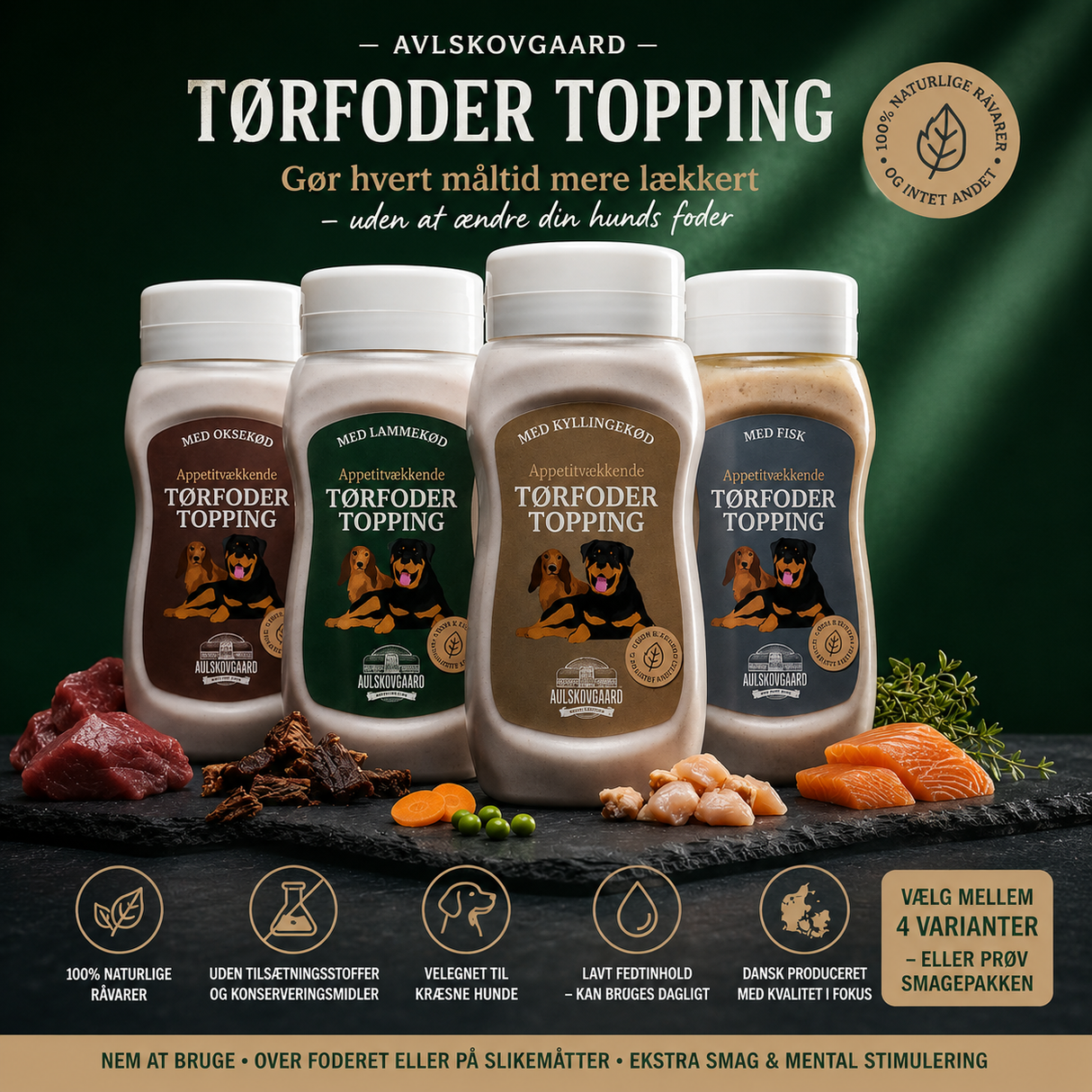 AVLSKOVGAARD Tørfoder-topping – gør tørfoder uimodståeligt
