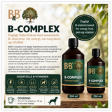 B&B B-Complex Flydende – B-vitamintilskud til hunde | 250 ml og 500 ml