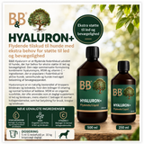 B&B Hyaluron+ Flydende – tilskud til hundens led og bevægelighed | 250 og 500 ml