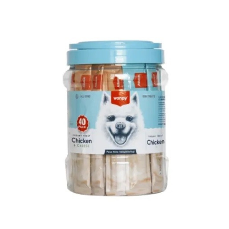 Wanpy Dog Creamy Lickable Treat – Perfekt som belønning, topping og slikkesnack (40 stk.)