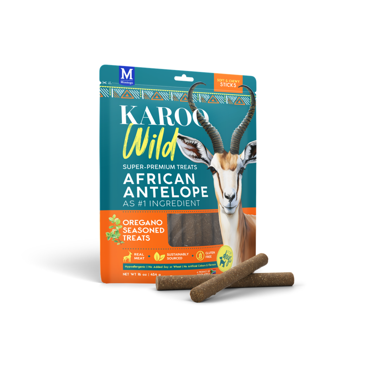 KAROO Wild Sticks – Antilope-godbidder med Oregano, Rosmarin eller Timian (454 g)