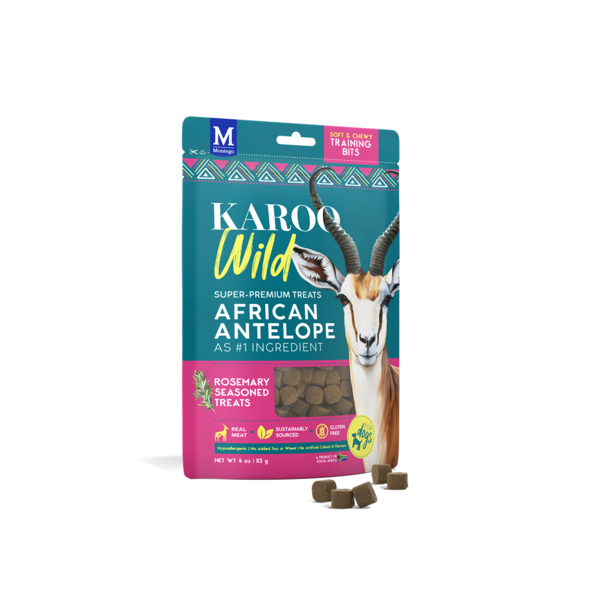 KAROO Wild Trail Bites – Antilope med urter (Oregano, Rosmarin eller Timian)