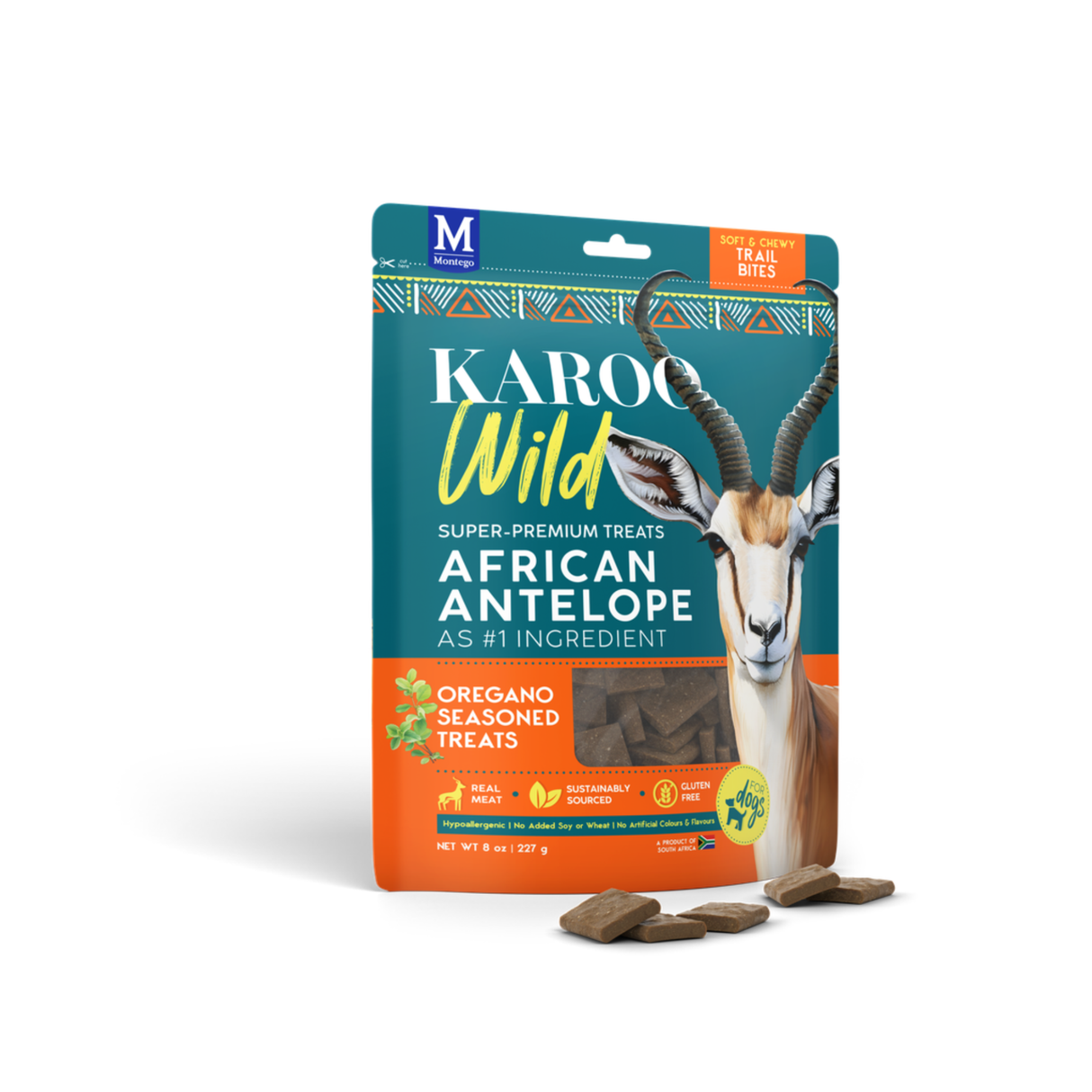 KAROO Wild Trail Bites – Antilope med urter (Oregano, Rosmarin eller Timian)