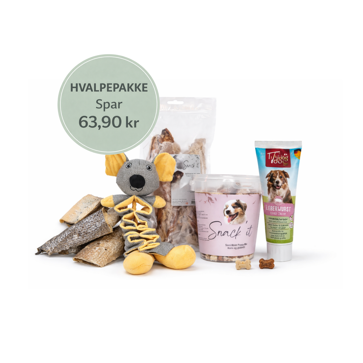 Hvalpepakke – Alt din hvalp har brug for i én samlet pakke