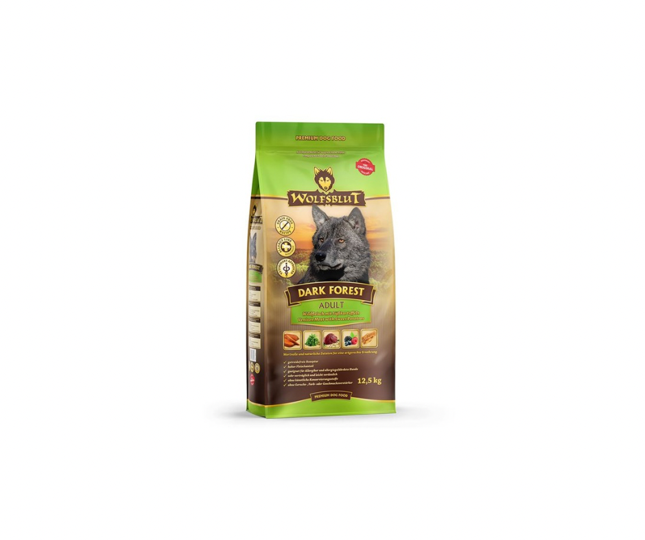 Wolfsblut hundefoder til mellemstore hunde med vildt12,5 kg Dark Forest Medium Adult