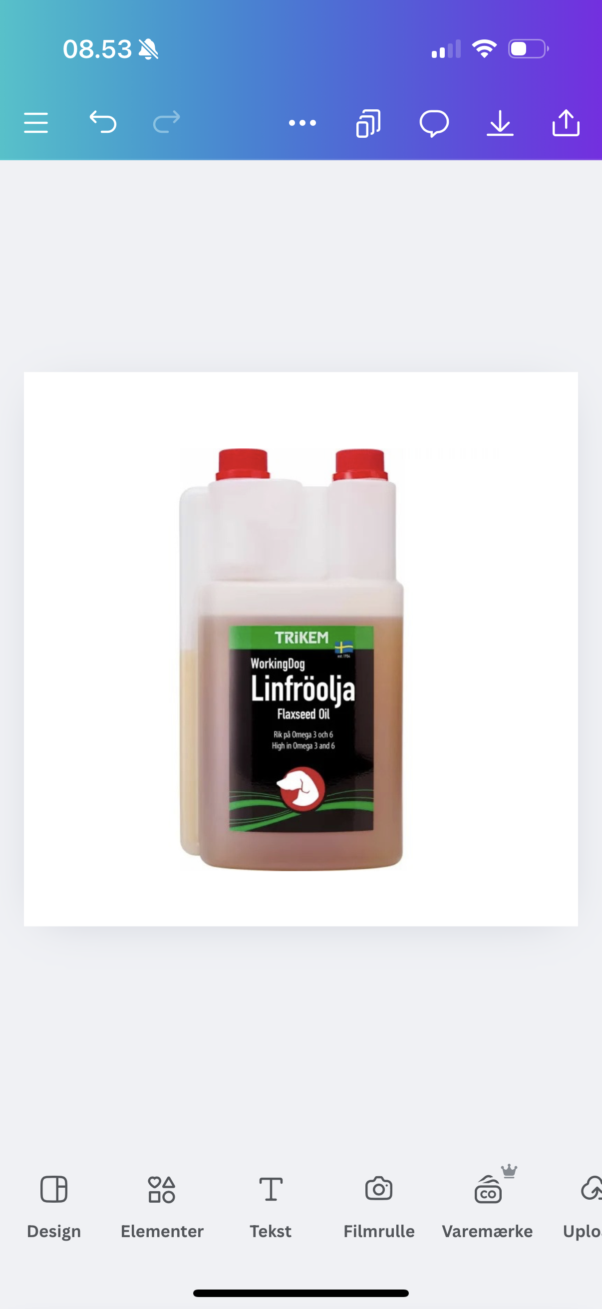 WD Linfröolja (Hørfrøolie) – 1 liter naturlig støtte til pels, hud og mave