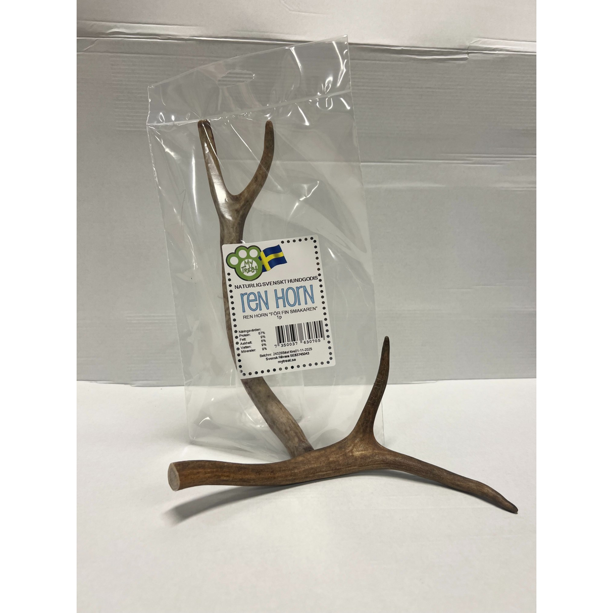 My Treat Renhorn Hel – Naturligt tyggehorn fra svensk vildren