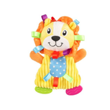 Flamingo Lion – Blødt hundelegetøj til hvalpe med piv og knitrelyd (19 cm)