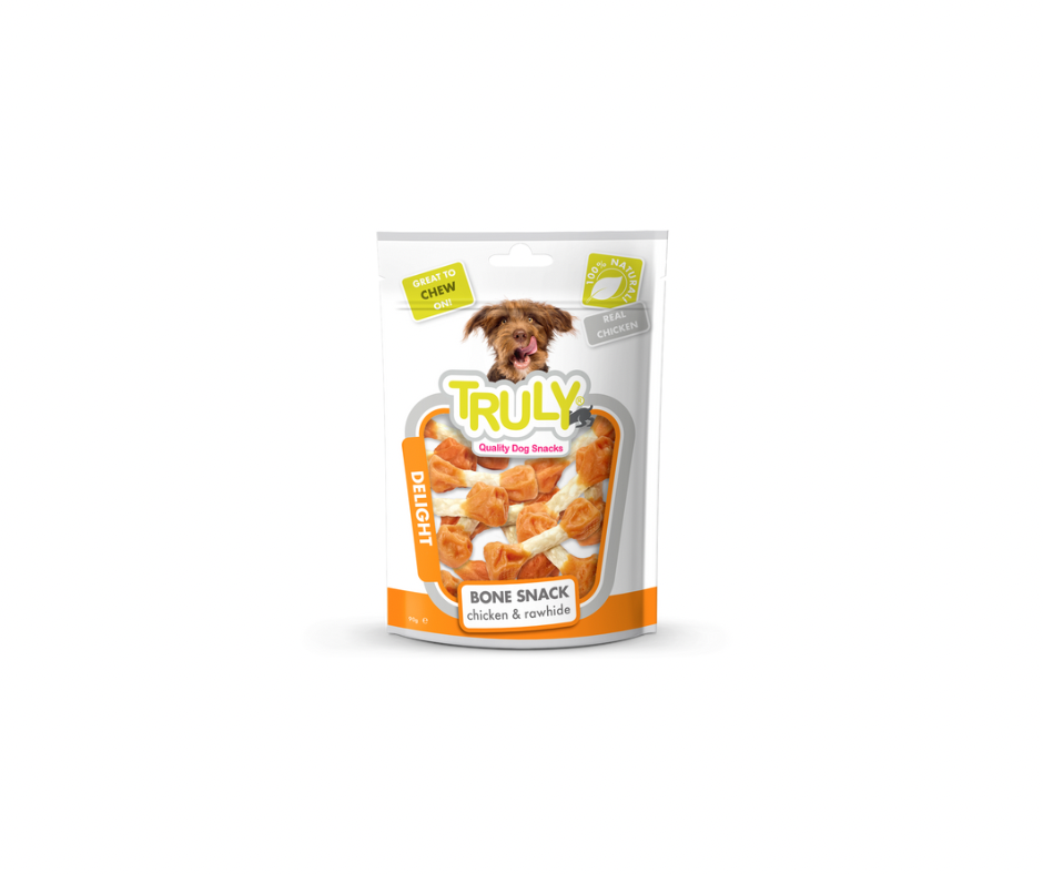 Truly Dog Bone Snacks 90g – Små lækre snacks til voksne hunde