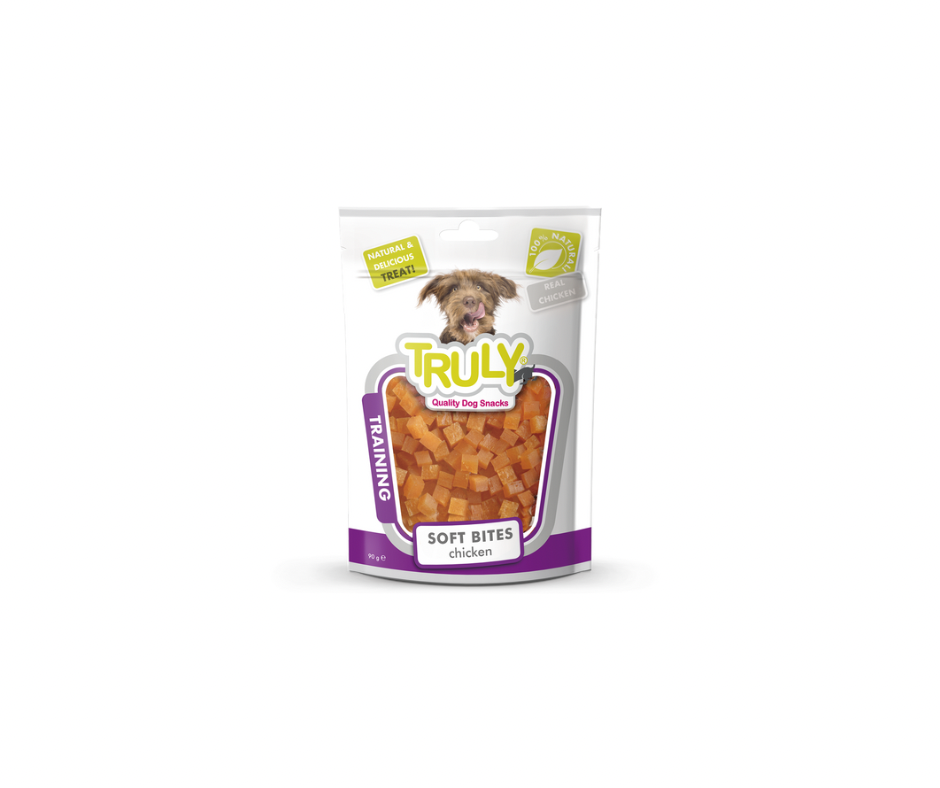 Truly Chicken Training Bites 85g – Perfekte træningsgodbidder til voksne hunde