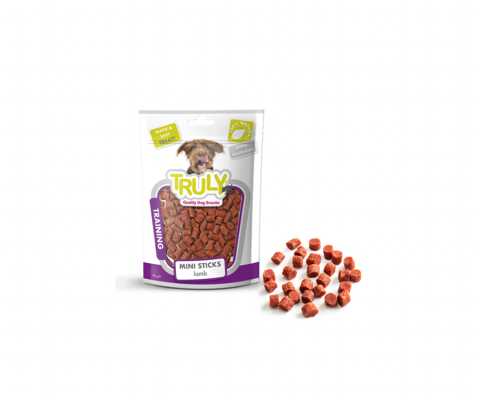 Truly Trainer Mini Sticks Lam 90g – Perfekte træningsgodbidder til hunde