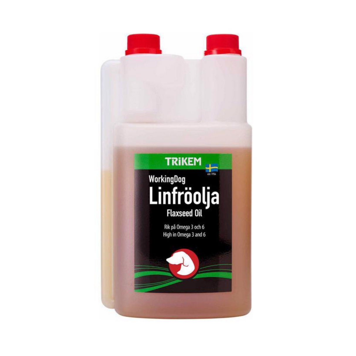 WD Linfröolja (Hørfrøolie) – 1 liter naturlig støtte til pels, hud og mave